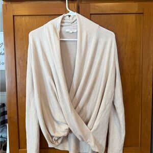 Chic Cream Open in the Front Sweater